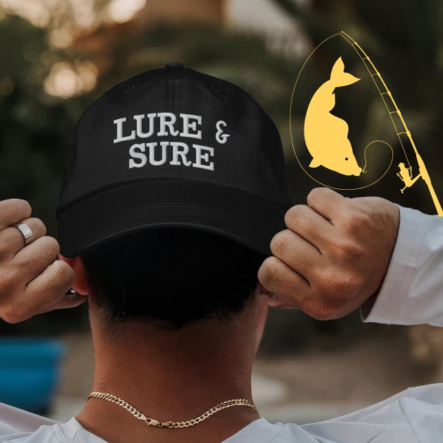 Casquette Brodée Lure personnalisée et conception de pêche sûre pou (Créateur téléchargé)