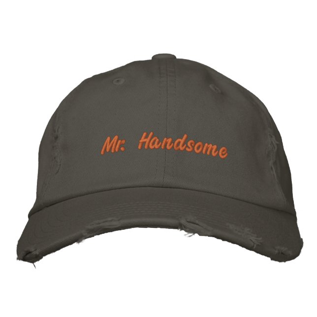 Casquette Brodée M. Handsome Imprimé sur mesure avant arrière 777 V (Devant)