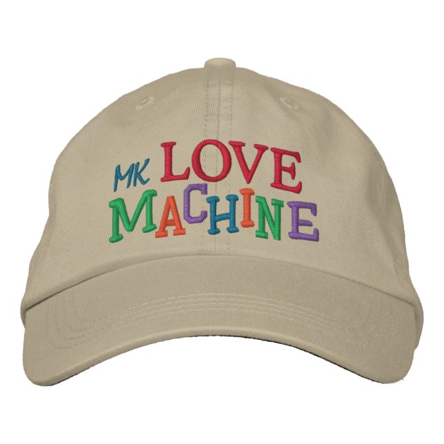 Casquette Brodée Machine d'amour par SRF (Devant)