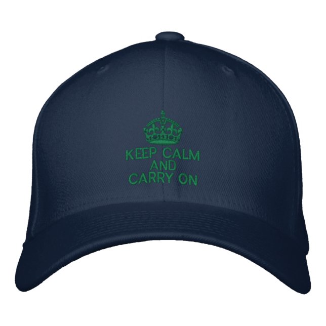 Casquette Brodée Maintenez calme et continuez la mode (Devant)
