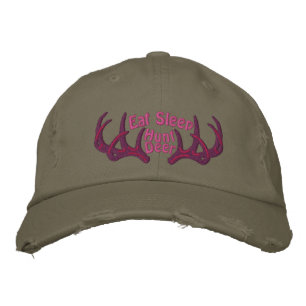 Casquette Brodée Mangez Chasse au sommeil Cerf