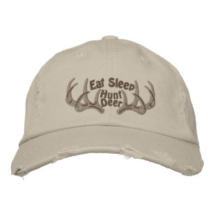 Casquette Brodée Mangez Chasse au sommeil Cerf