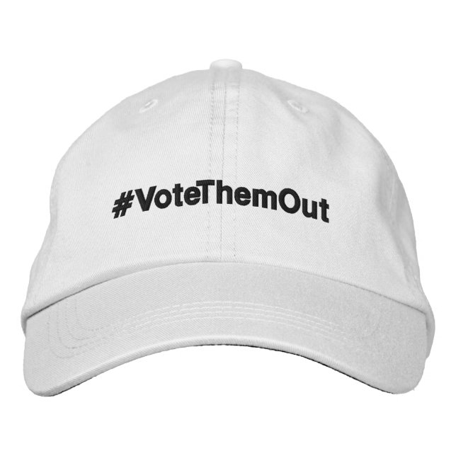 Casquette Brodée Manifestation politique #VoteThemOut (Devant)