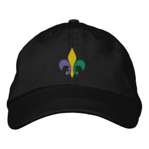 Casquette Brodée Mardi Gras ~ Fleur De Lis