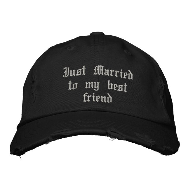 Casquette Brodée Marié à mon meilleur ami mariage gothique casquett (Devant)