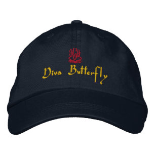 Casquette Brodée Marine des papillons Diva
