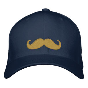 Casquette Brodée Marine moustache