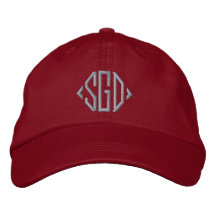 Maroon beige monogrammé personnalisé