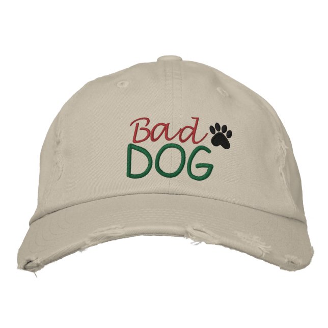 Casquette Brodée Mauvais chien par SRF (Devant)