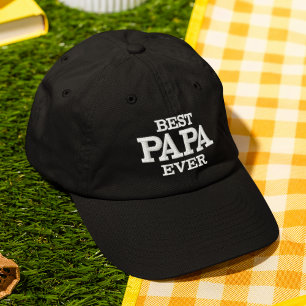 Casquette Brodée Meilleur Papa Jamais Typographie Moderne Personnal