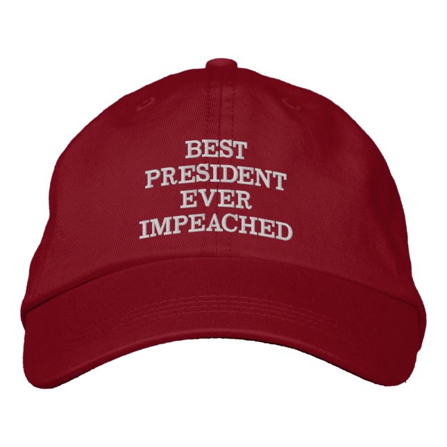 Casquette Brodée Meilleur président jamais blessé (Devant)