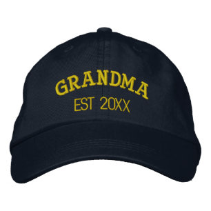 Casquette Brodée Mémé Grand-mère Cadeau Personnalisé Texte Personna