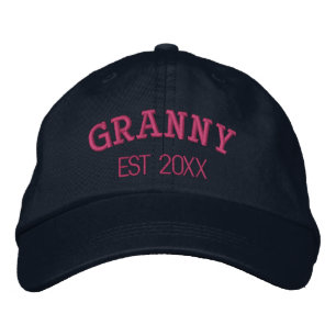 Casquette Brodée Mémé Grand-mère Cadeau Personnalisé Texte Personna