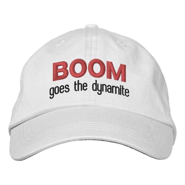 Casquette Brodée Mens Fashion Novelty Golf BOOM PREND LA DYNAMITE (Devant)
