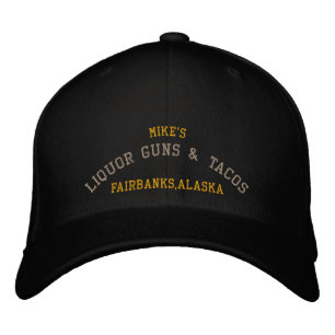 Casquette Brodée Mike's, LIQUOR GUNS & TACOS, Fairbanks, Alaska