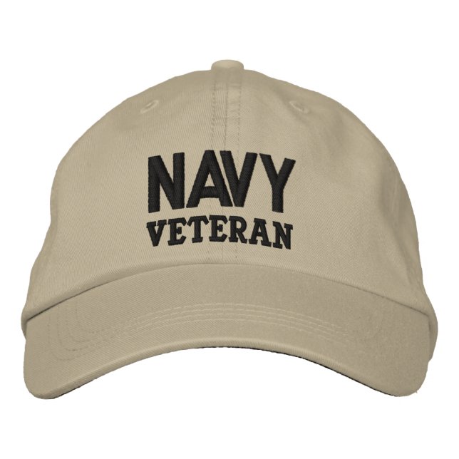 Casquette Brodée Militaire vétéran de la Marine (Devant)
