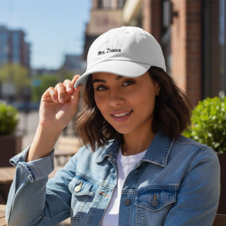 Casquette Brodée Mme Nom personnalisé cadeau de mariée Cadeau de lu