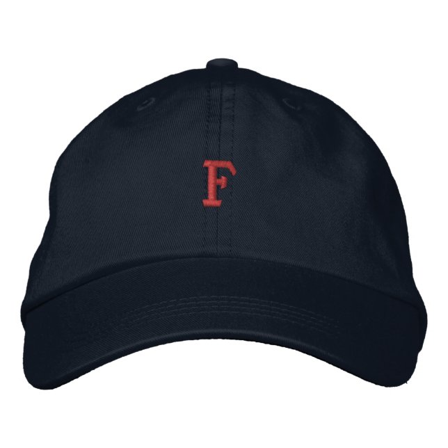 Casquette Brodée Mode Initiale F - Lettre Monogramme Beau Chapeau (Devant)