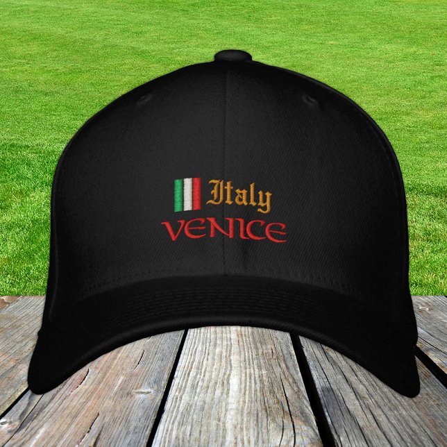 Casquette Brodée Mode Venise & Italie / Drapeau italien Patriotes (Créateur téléchargé)