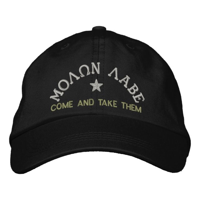 Casquette Brodée Molon Labe - Venez les prendre (Devant)