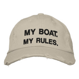 Casquette Brodée Mon Bateau. Mes règles - plaisance