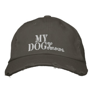 Casquette Brodée Mon Chien connaît Citation Rustique Jaune Vintage