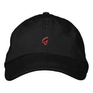 Casquette brodée monogramme avec initiale G majusc