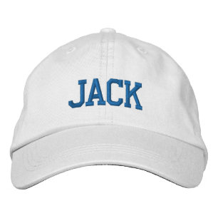 Casquette Brodée Monogramme de bloc athlétique bleu personnalisé