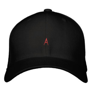 Casquette Brodée Monogramme moderne "A" Douille personnalisée Polic