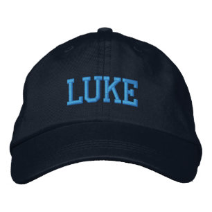 Casquette Brodée Monogramme personnalisé en bloc athlétique bleu