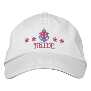 Casquette Brodée Motif d'ancre de bateau de mariées