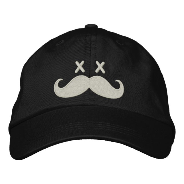 Casquette Brodée Moustache morte (Devant)