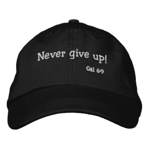 Casquette Brodée N'abandonne jamais ! Citations bibliques La Person