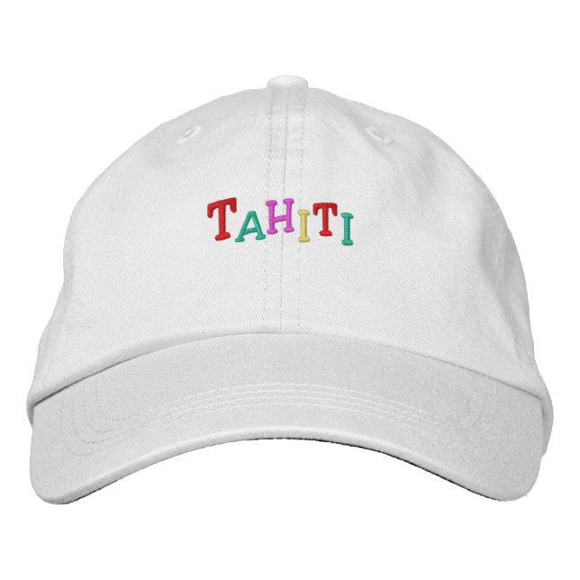 Casquette Brodée Nation_Tahiti multicolore (Devant)