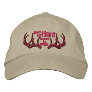Casquette Brodée Né à la chasse forcé au travail