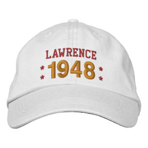 Casquette Brodée Né en 1948 ou toute année 70e anniversaire V09C BL