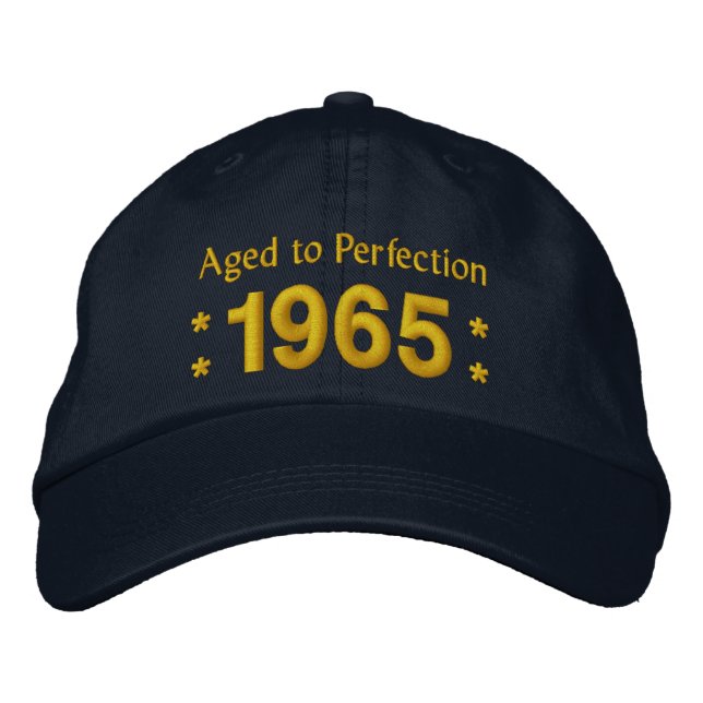 Casquette Brodée Né en 1965 AGED TO PERFECTION 50th Birthday V2F (Devant)