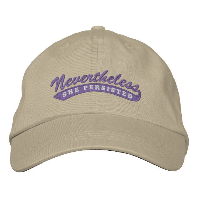 Casquette Brodée Néanmoins, elle a persisté. Caquette Baseball (Devant)