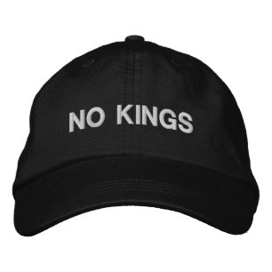 Casquette Brodée No Kings manifestation politique noir