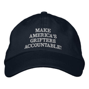 Casquette Brodée Noir / Crème Beurre Grifters amusant