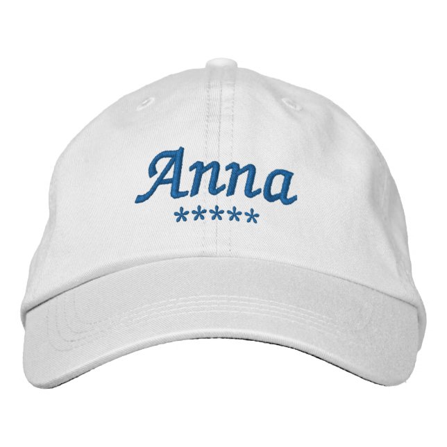 Casquette Brodée Nom Anna (Devant)