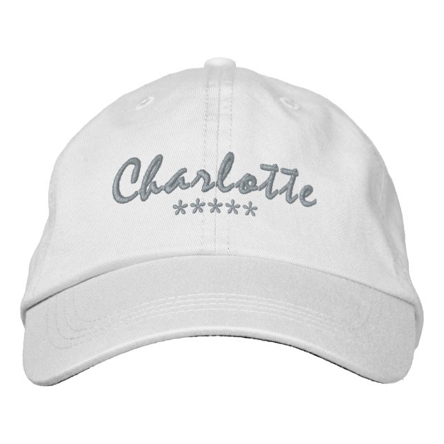 Casquette Brodée Nom Charlotte (Devant)