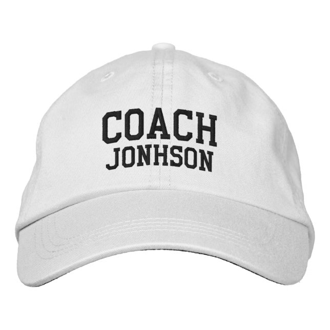 Casquette Brodée Nom de l'entraîneur personnalisé (Devant)