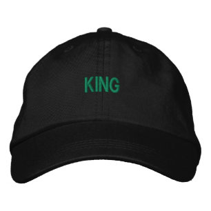 Casquette Brodée Nom de roi de texte personnalisé imprimé Chapeau é