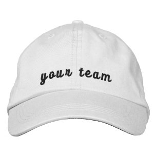 Casquette Brodée Nom d'équipe personnalisé script minimaliste