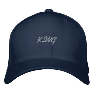 Casquette Brodée Nom du texte de base de la laine flexible King