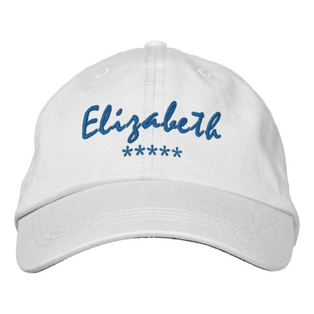 Casquette Brodée Nom Elizabeth (Devant)