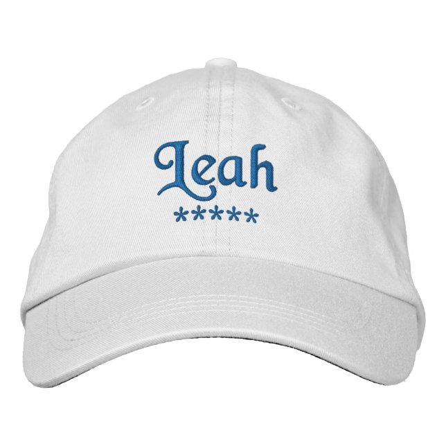 Casquette Brodée Nom Leah (Devant)