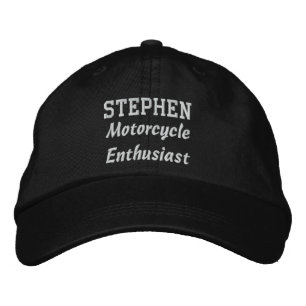 Casquette Brodée Nom personnalisé du passionné de moto V07D