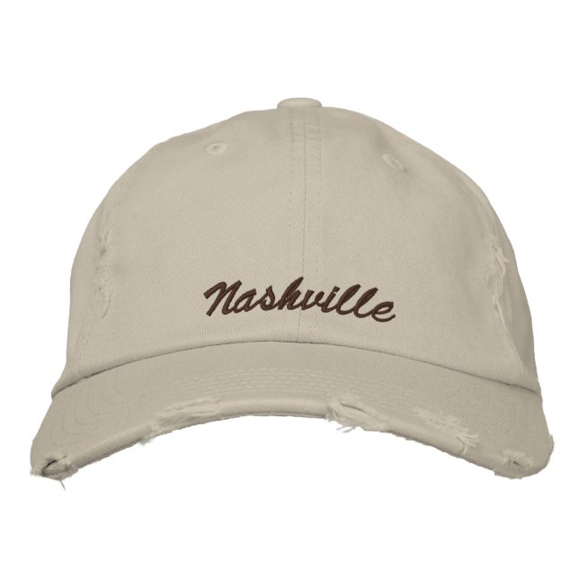 Casquette Brodée Notes musicales de Nashville (Devant)